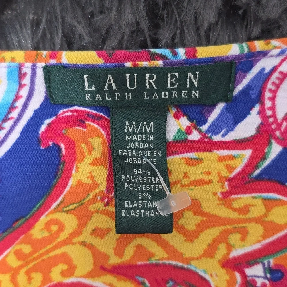 Ralph Lauren -Paisley Midi Dress- Size M - Picture 2 of 5